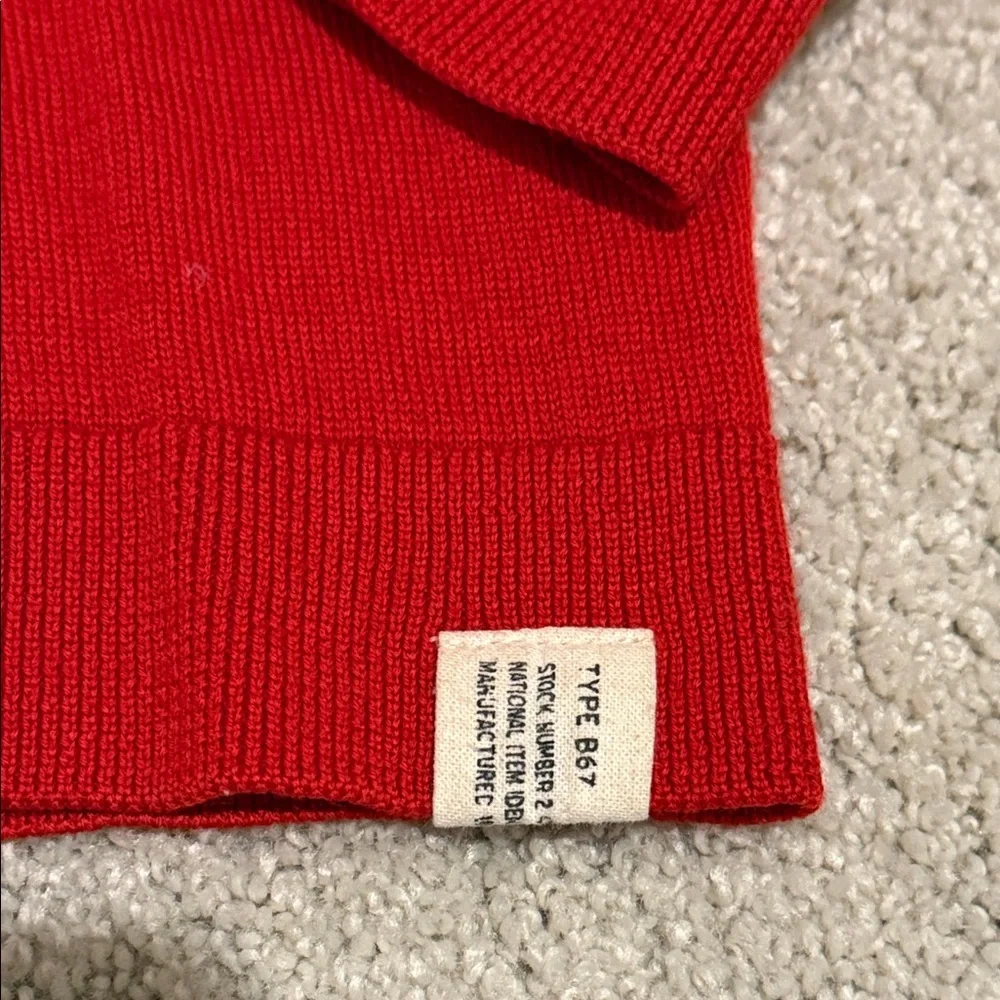 Bonpoint Kids Red V-Neck Cashmere Sweater, size 6 - Picture 3 of 5